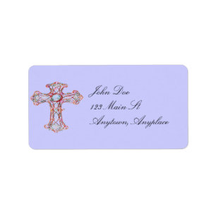 Christian Cross Address Label
