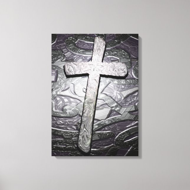 Christian Cross Art Canvas Print (Front)