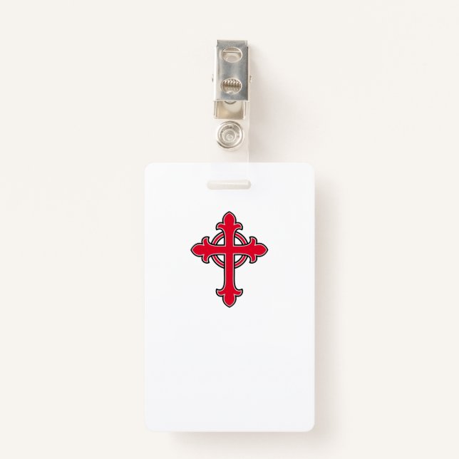 Christian cross badge (Front with Clip)