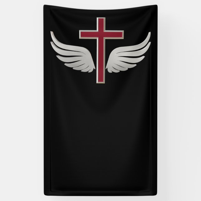 Christian cross banner (Vertical)