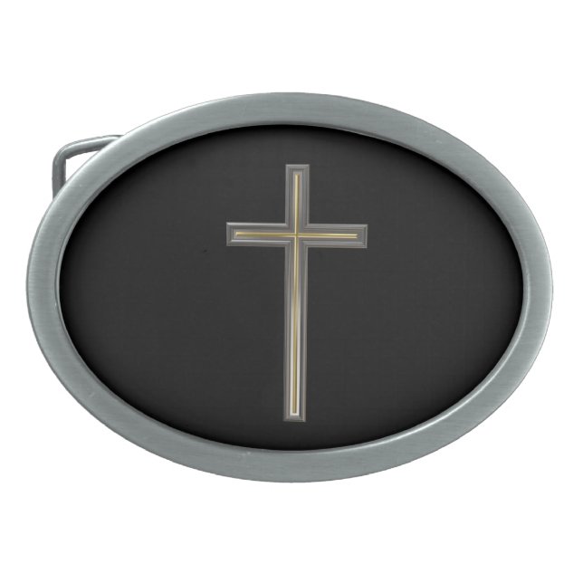 Christian cross belt buckle (Front)