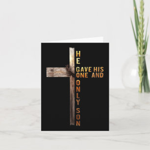 Christian Cross Bible John 3_16 Reflection 0l3q48 Card