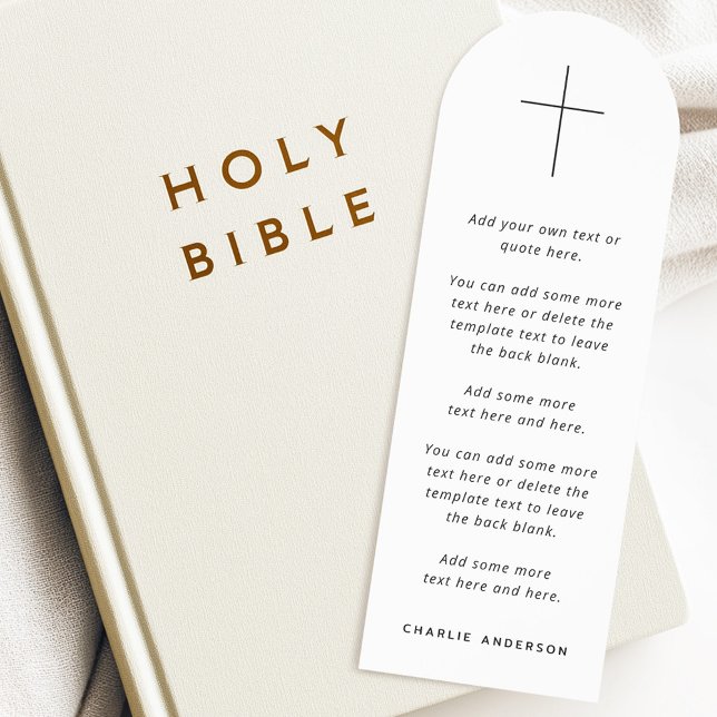 Christian cross bible text prayer simple white bookmarks (Christian cross bible text prayer simple white bookmarks)
