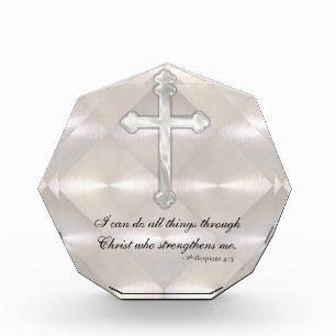 Christian Cross Bible Verse 2 Acrylic Award
