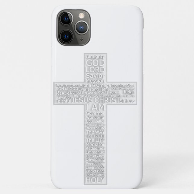 Christian Cross Biblical Names of Jesus Christ Case-Mate iPhone Case (Back)