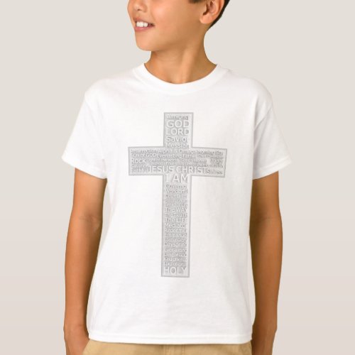 Christian Cross Biblical Names of Jesus Christ T_Shirt