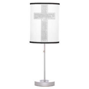 Christian Cross Biblical Names of Jesus Christ Table Lamp