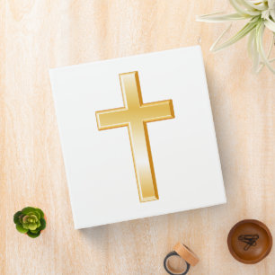 Christian Cross Binder, Gold Symbol Binder