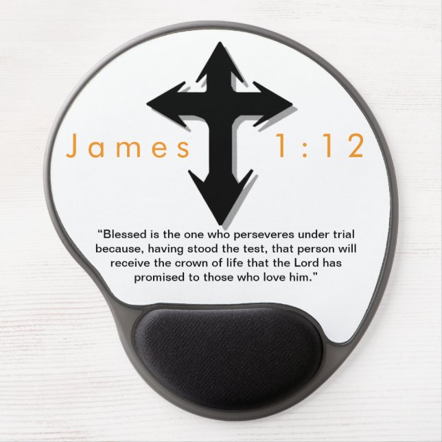 Christian Cross Black mousepad (Front)