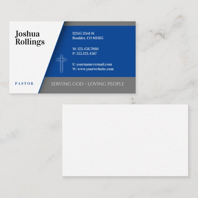 Christian Cross Business Card (Front/Back)