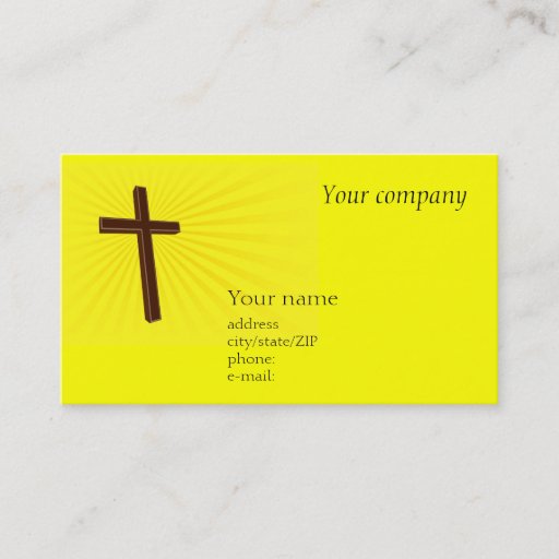 Customizable Christian Cross business card