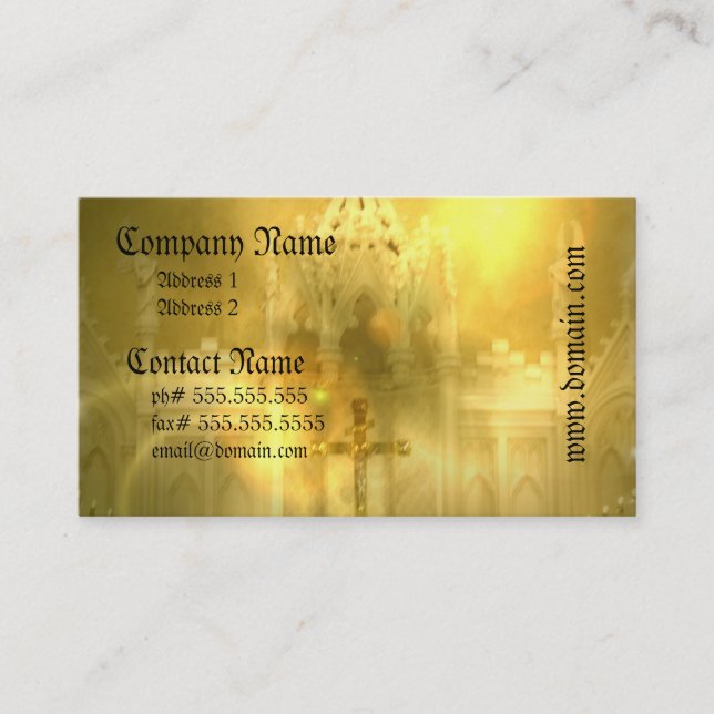 Christian Cross  Business Cards (Front)