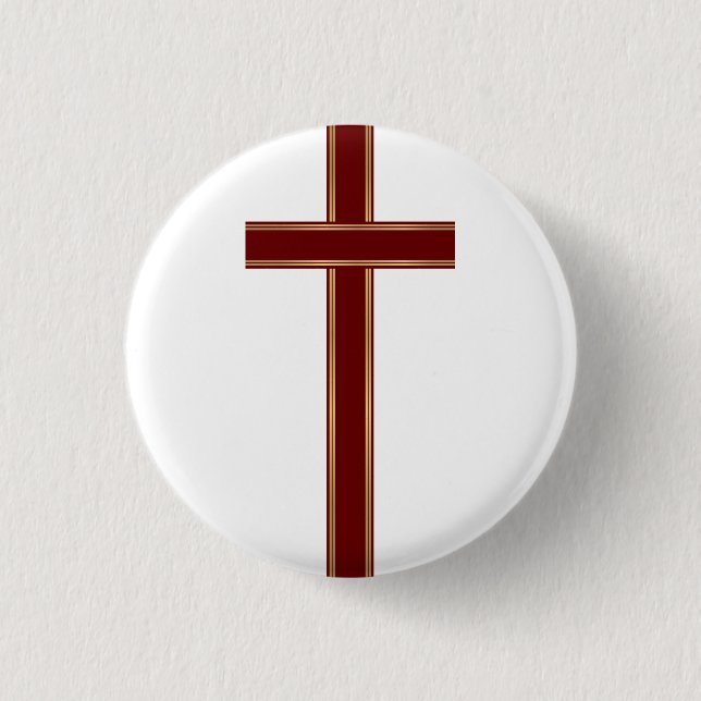 Christian cross button (Front)