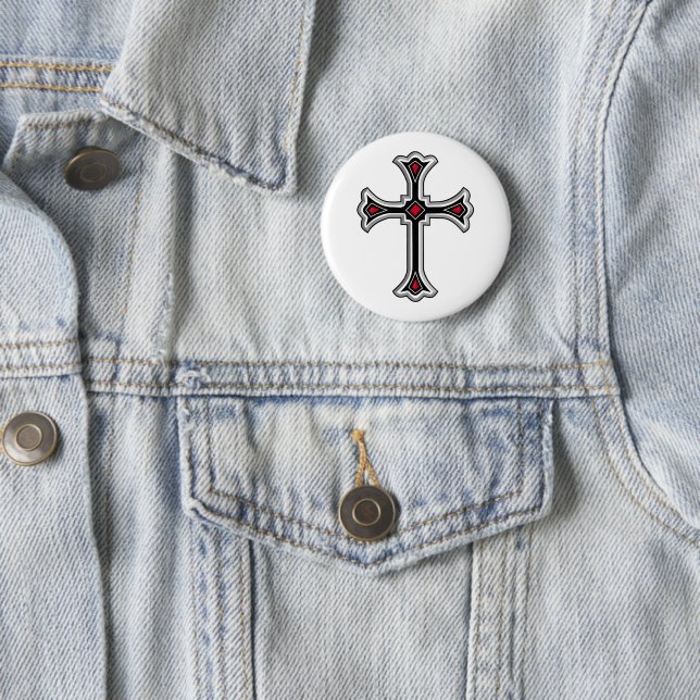 Christian cross button (In Situ)