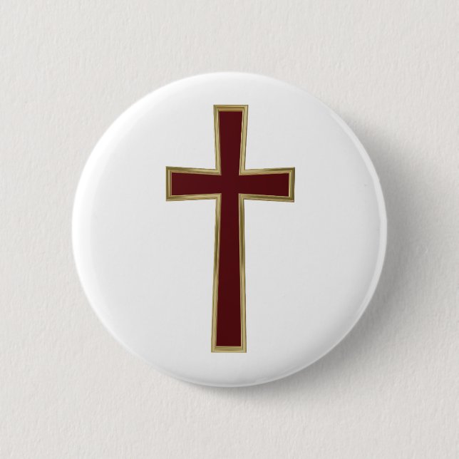 Christian cross button (Front)
