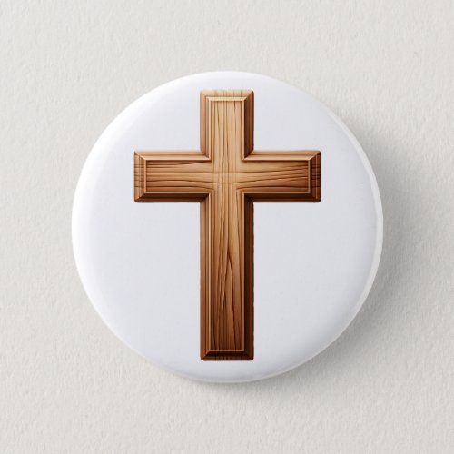 Christian Cross Button