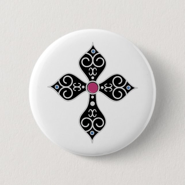 Christian cross button (Front)