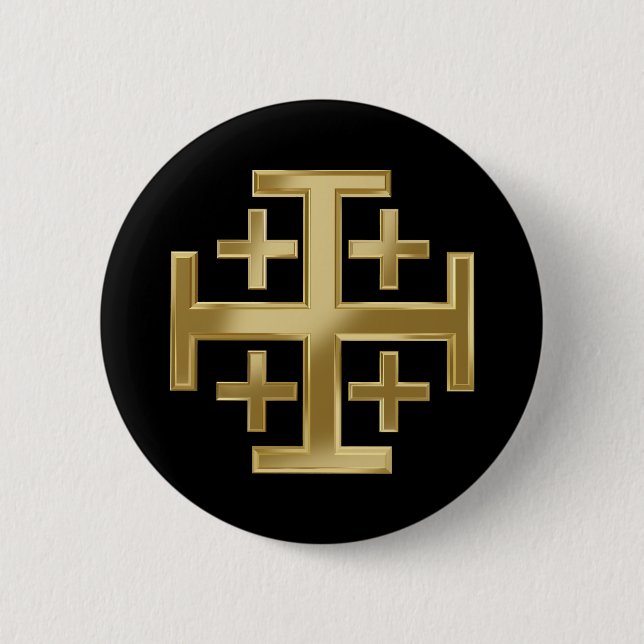 Christian cross button (Front)