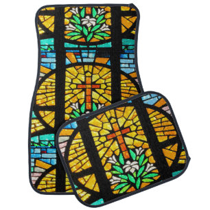 Christian cross car floor mat
