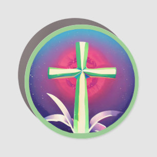 Christian Cross Car Magnet