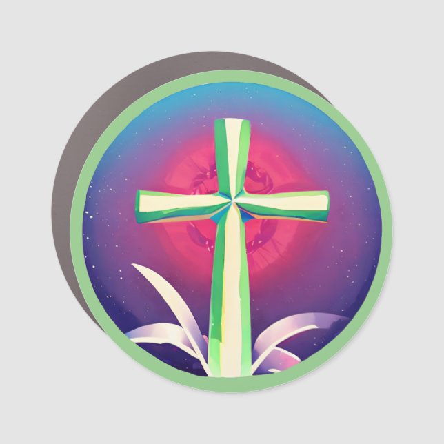 Christian Cross Car Magnet (Front)