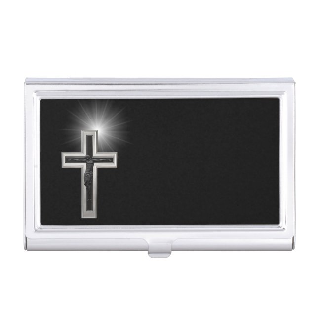 Christian cross case for business cards (Front)