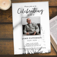 Christian Cross Celebration of Life Photo Funeral