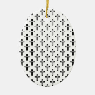 Christian Cross Ceramic Ornament