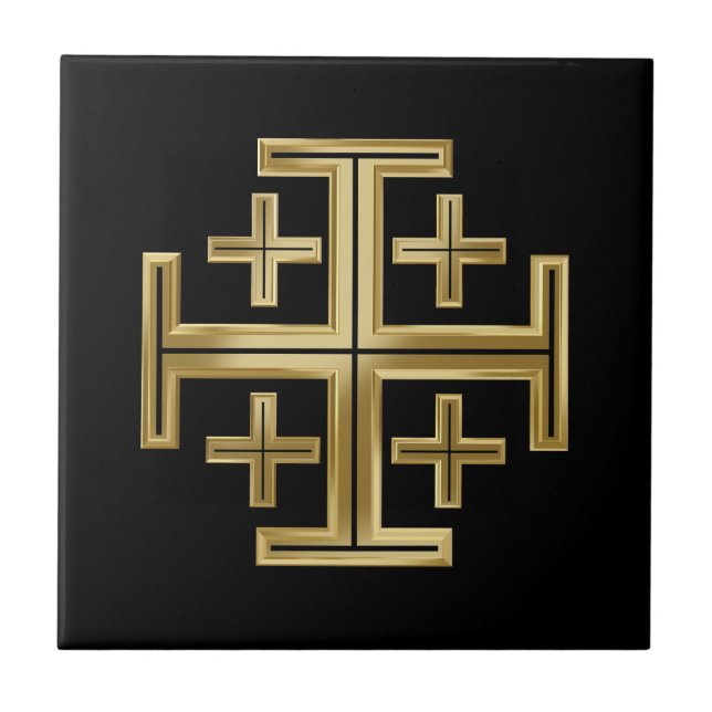 Christian cross ceramic tile (Front)
