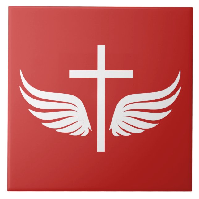 Christian cross ceramic tile (Front)