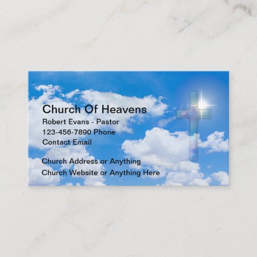 Christian Cross Church Business Cards