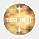 Christian Cross  Classic Round Sticker