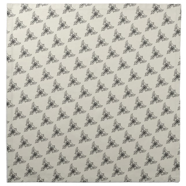 Christian cross cloth napkin (Front)