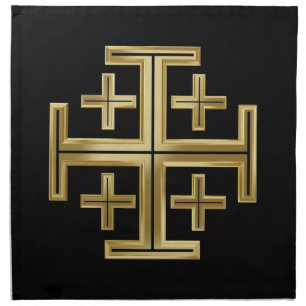 Christian cross cloth napkin