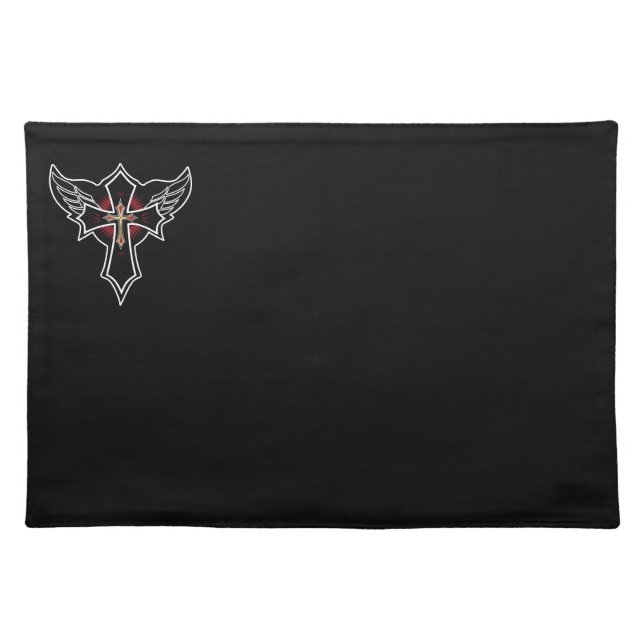 Christian cross cloth placemat (Front)