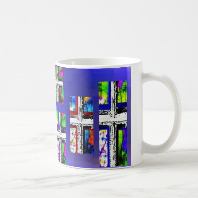 Christian Cross Collage Multi Color by JudyMarisa Coffee Mug (Right)