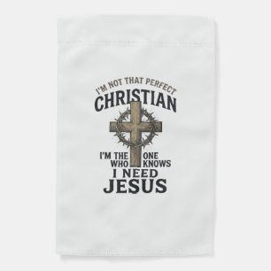 Christian Cross Crown of Thorns Vintage Faith Shir Garden Flag