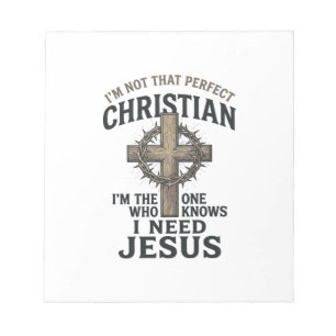 Christian Cross Crown of Thorns Vintage Faith Shir Notepad