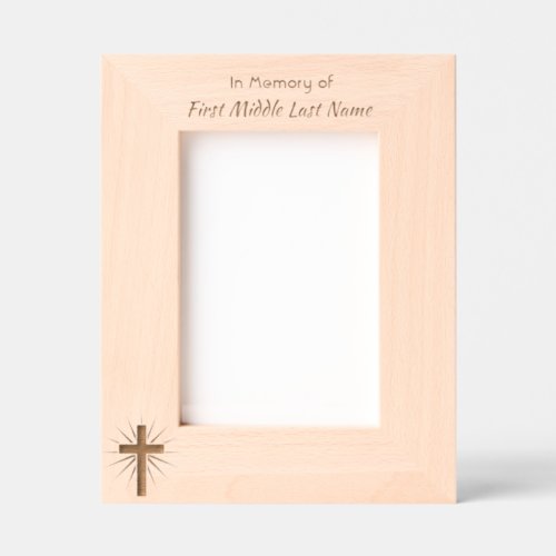 Christian Cross Crucifix Memorial Keepsake  Engraved Frames