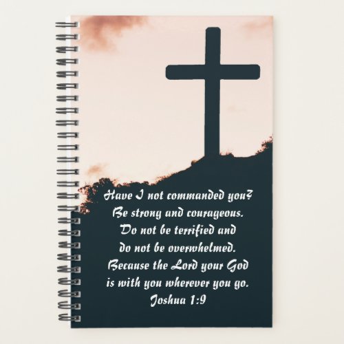 Christian Cross Custom Bible Verse Joshua 19 Planner