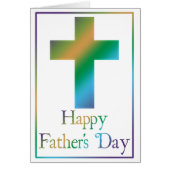 Christian Cross Design 3 Happy Father's Day Card (Front)