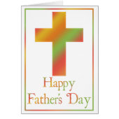 Christian Cross Design 6 Happy Father's Day Card (Front)