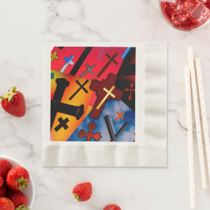 christian cross design for churches,events, etc.. napkins