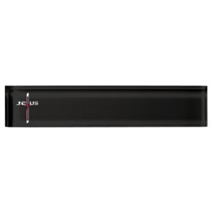 Christian cross desk name plate