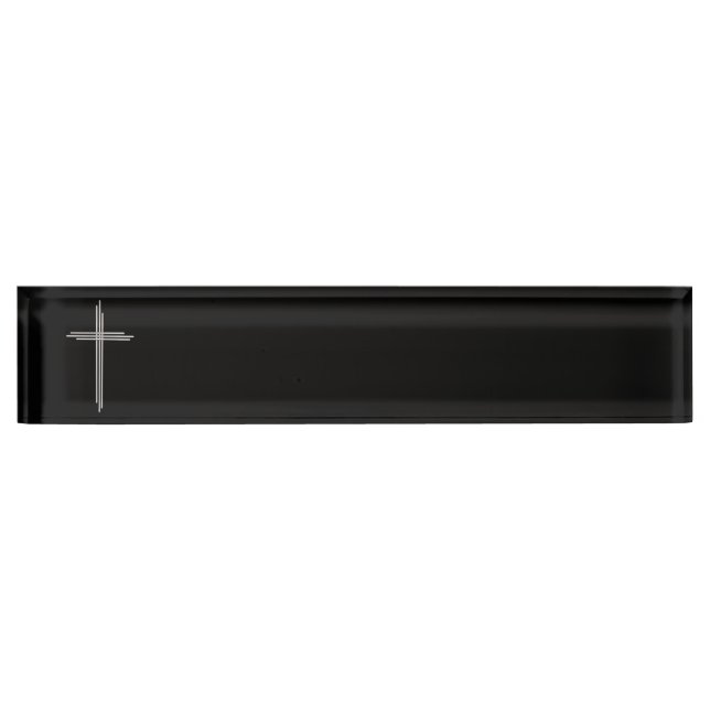 Christian cross desk name plate (Front)