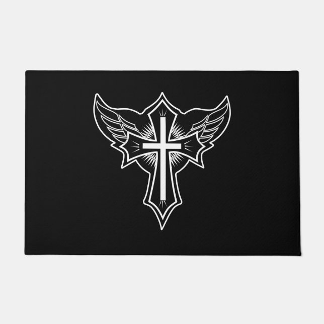 Christian cross doormat (Front)