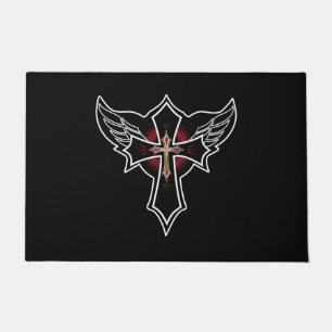 Christian cross doormat