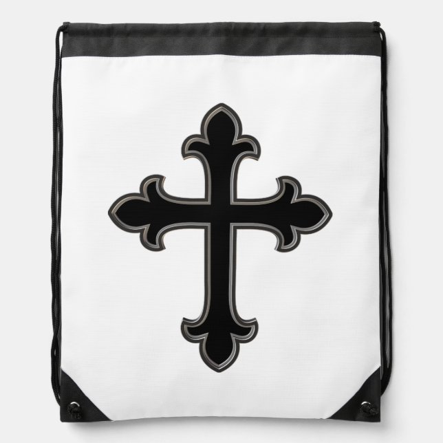 Christian cross drawstring bag (Front)