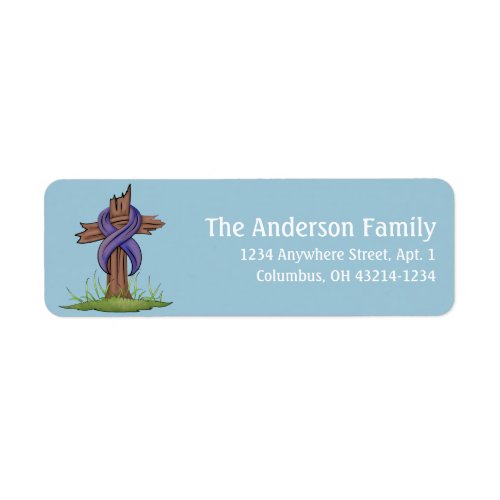 Christian Cross Easter Holiday Address Labels