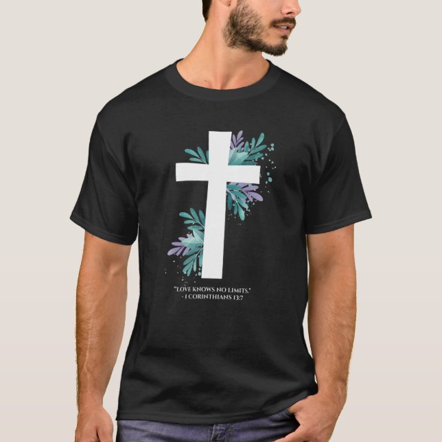 Christian Cross, Easter T-Shirt (Front)